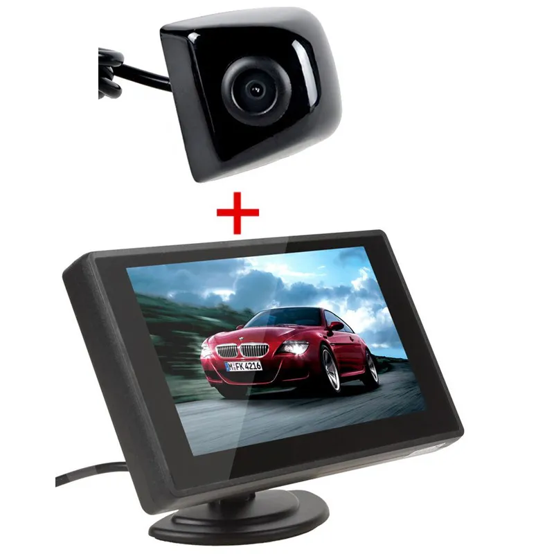 XYCING 272x480 пикселей Дюймов 4,3 дюймов TFT ЖК-монитор автомобиля заднего вида монитор для безопасности автомобиля резервная Парковка заднего вида - Цвет: Monitor and E366B