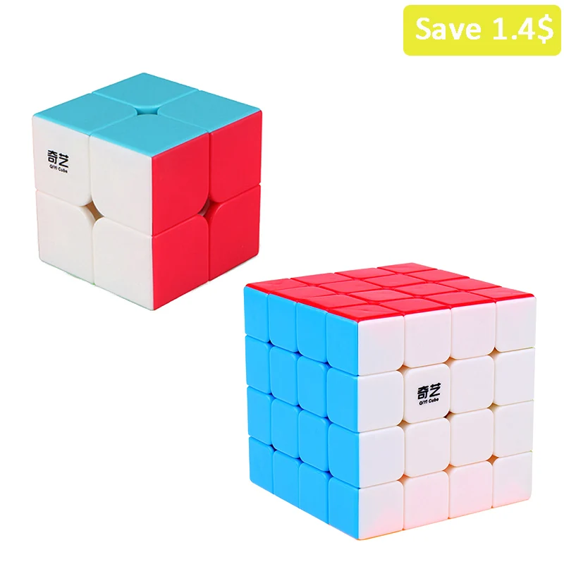 Qiyi 2x2 4x4 Qiyi qiyuan магический куб 2x2x2 3x3x3 5x5x5 megaminx Пирамида скоростной куб игрушки для детей головоломка скоростной куб детские игрушки Твердые - Цвет: Qiyi 2x2 4x4