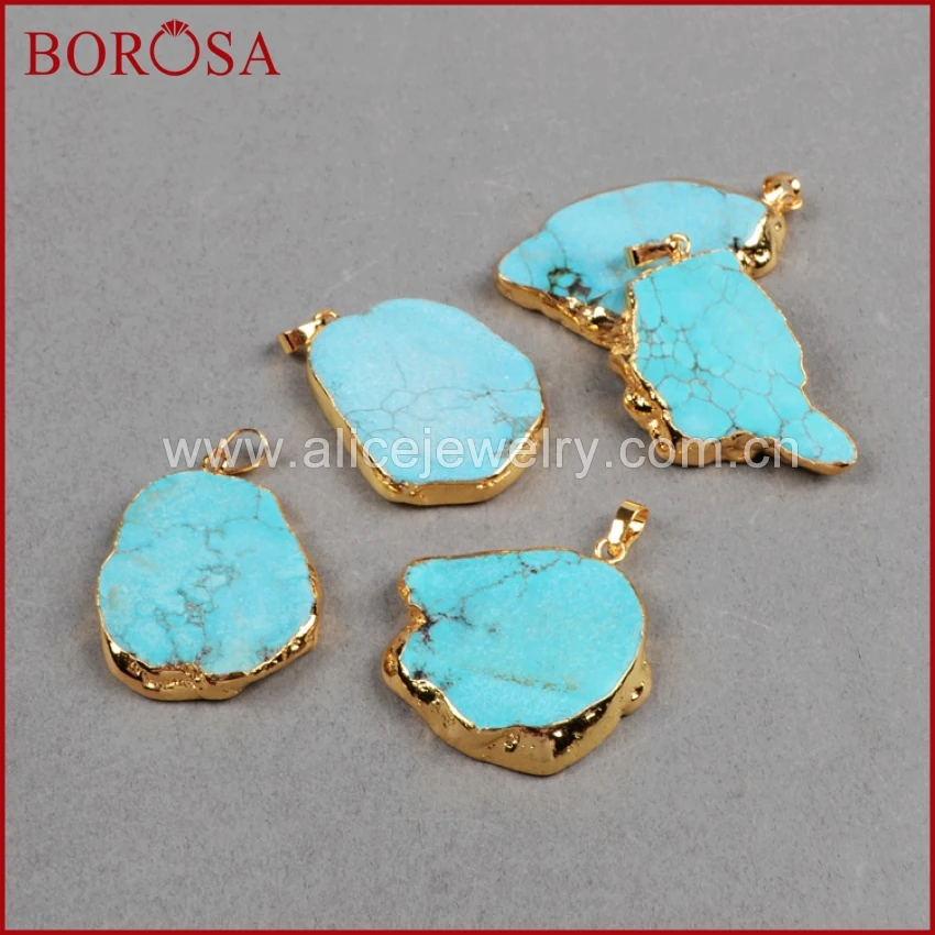 BOROSA золото Цвет произвольной формы синий говлита каменный друзовый