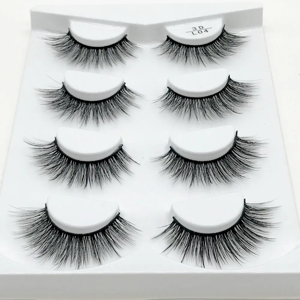 

200 pairs/50boxes natural false eyelashes fake lashes long makeup 3d mink lashes eyelash extension mink eyelashes for beauty
