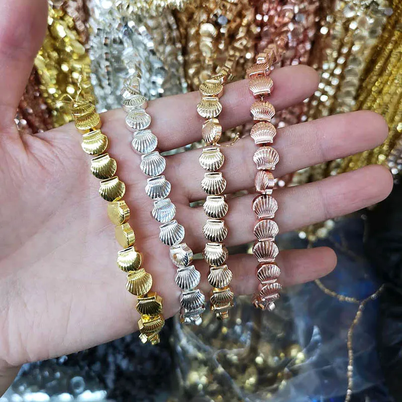 1 нить/партия бусины из гематита цвета розового золота серебра ракушки для