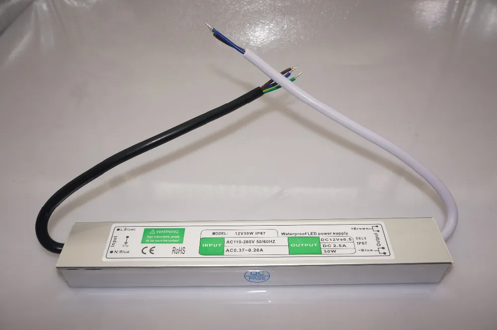 Оптовая продажа 1 шт. 12 В 30 Вт импульсный Светодиодный источник питания