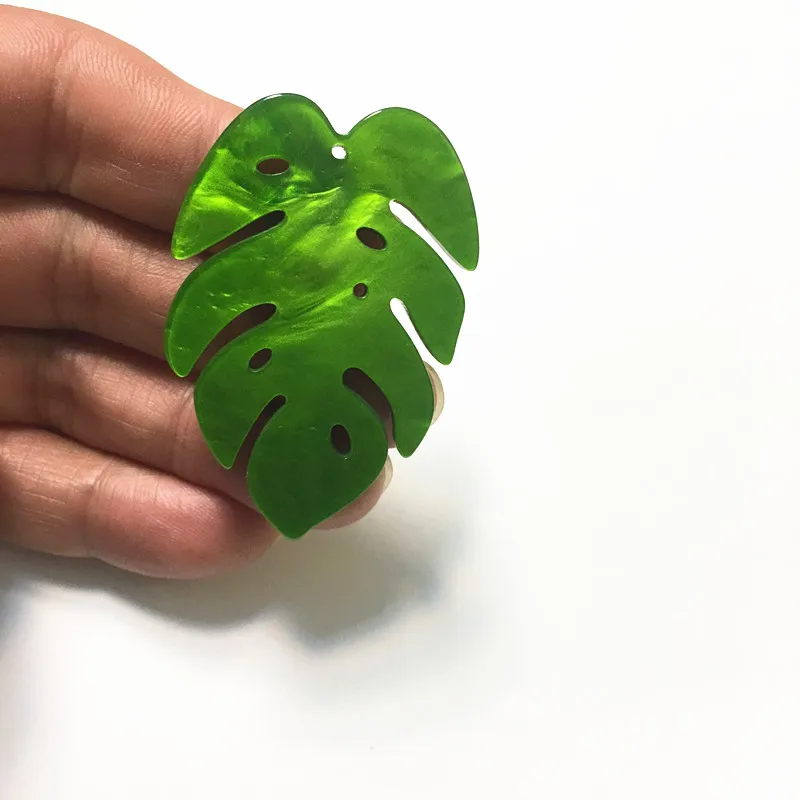lime green Новое поступление! 56x37 мм 50 шт./лот акриловые перьевые подвески для сережек/сережек аксессуары/детали для серег DIY - Цвет: lime green