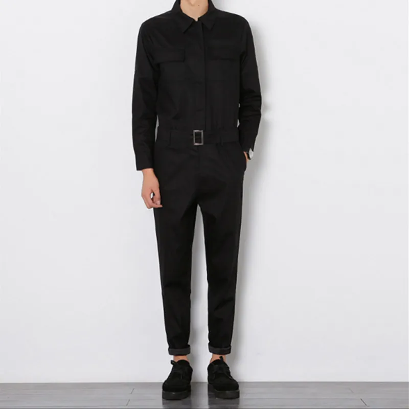 Мужские плюс размеры Перейти костюм черный хаки середины талии комбинезон