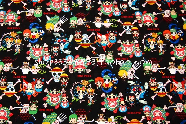 50*110 см цельная Обезьяна D. Простая хлопчатобумажная ткань Luffy для мальчиков