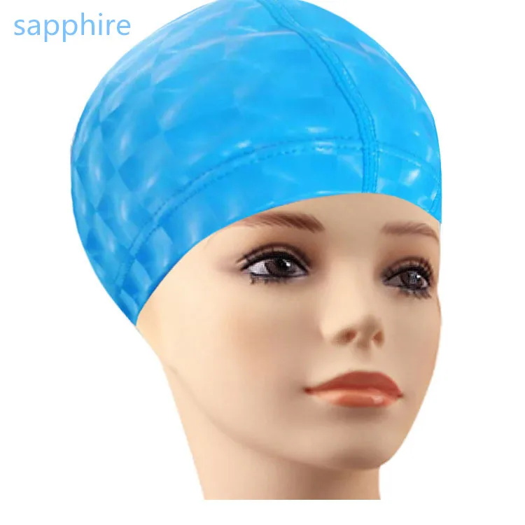 sapphire BONJEAN, водонепроницаемая Защитная шапка для ушей из полиуретана, для взрослых и детей, шапочка для плавания, для бассейна, защита для развлечений, удобная шапочка для бассейна - Color: sapphire