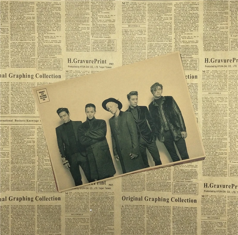 Популярные корейские теории Большого взрыва известная G-DRAGON крафт Бумага плакат