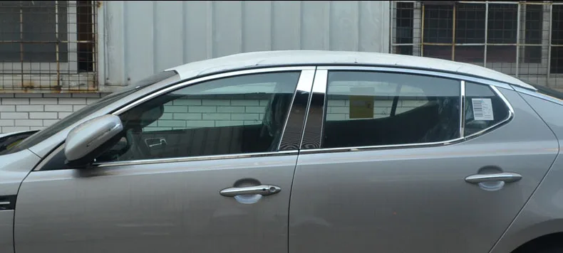 Lsrtw2017 304 нержавеющая сталь окна автомобиля Планки для kia Оптима kia k5 2010 2011 2012 2013