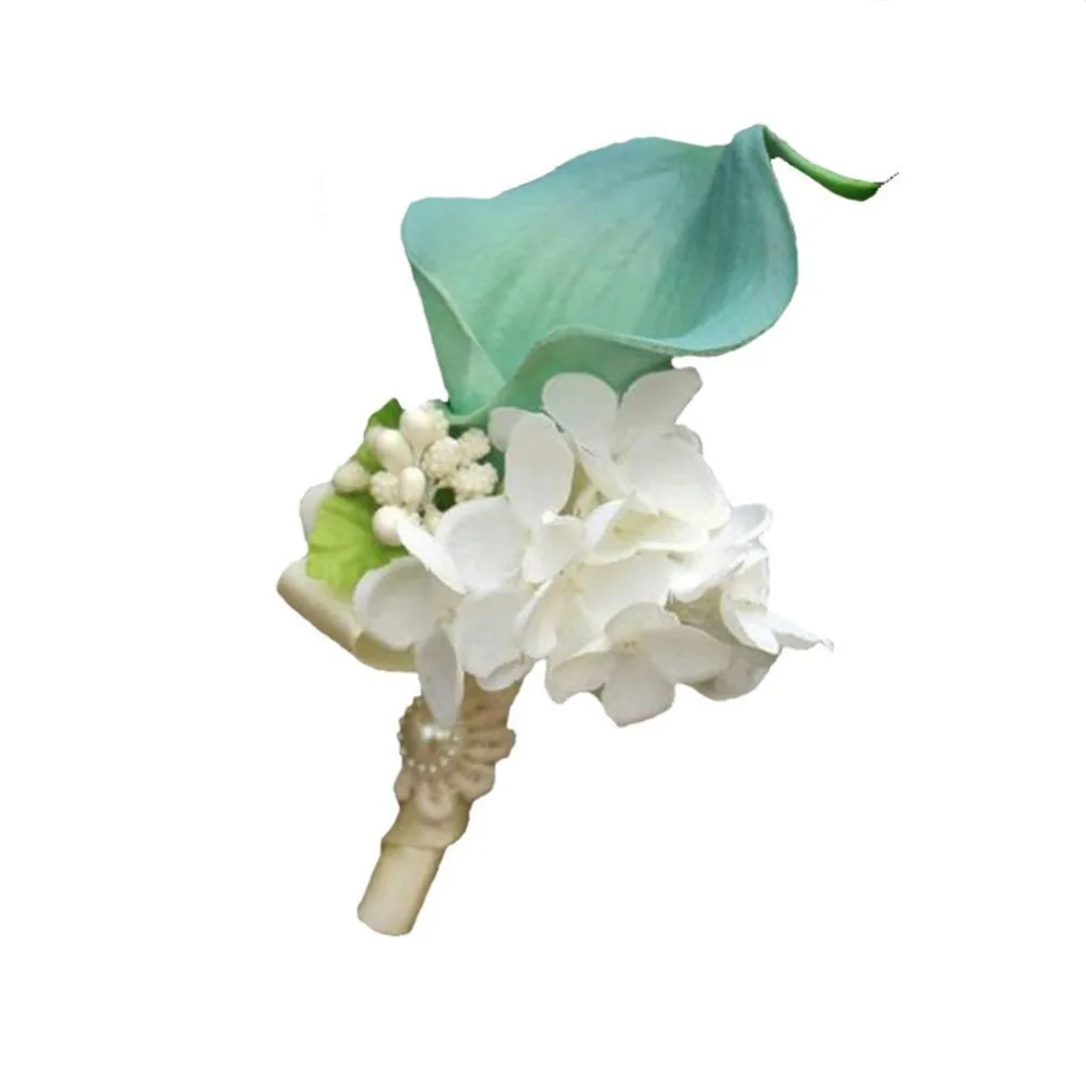 DIY бутоньерка с лилиями цветы для жениха шафера костюма Мужская брошь выпускного