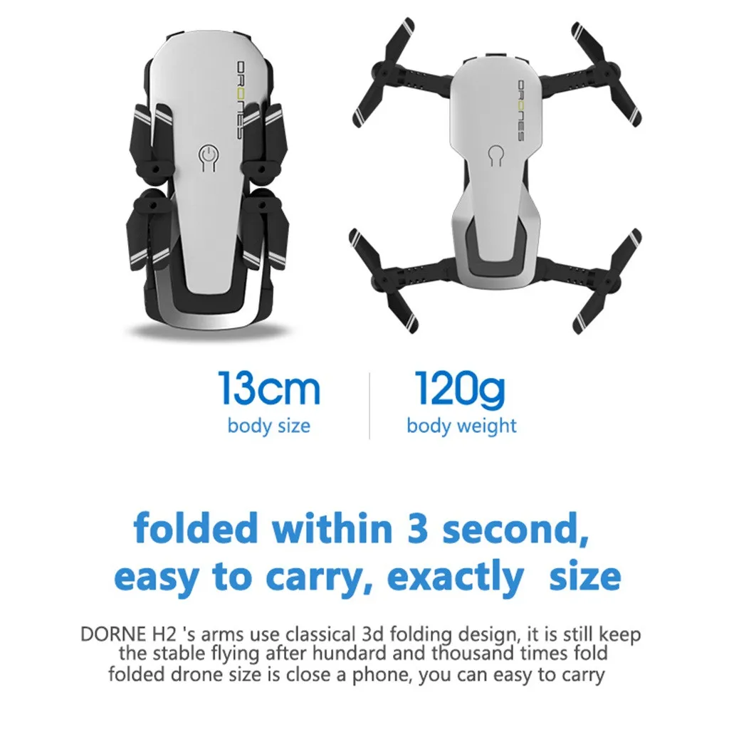 H2 2 4 ГГц канала Wi Fi FPV оптический поток двойной 720P HD камера RC Quadcopter Drone высокое