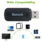 Мини USB Bluetooth приемник беспроводной аудио автомобильный комплект 3,5 мм AUX USB питание для автомобиля MP3-плеер Стерео Spearker MP3-плеер телефоны
