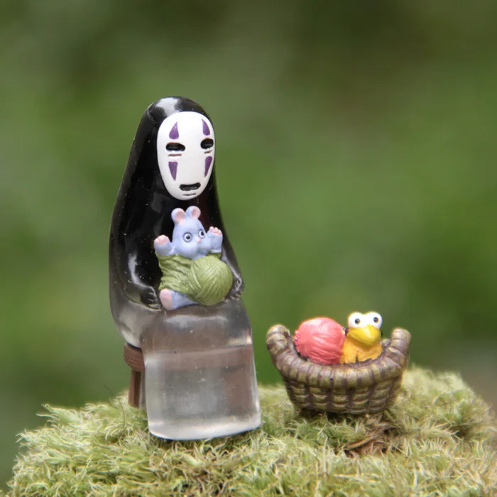 1pcs Mini Decoration Faceless Man Studio Ghibli Spirited Away No Face Vinyl Action Figure Anime Doll Kids Aldut Toys | Игрушки и хобби