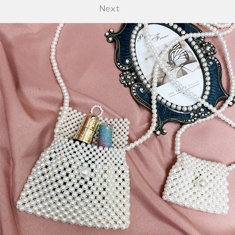 Роскошные Мини ручные жемчужные сумочки ручной работы из бисера сумки через