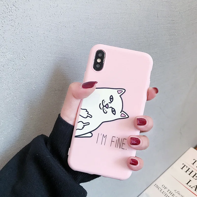 For Huawei P8 P9 P10 P20 Lite Plus P30 Pro 2017 P Smart 2019 Funny Cat Silicone Case Mate 8 9 10 20 X Cover |