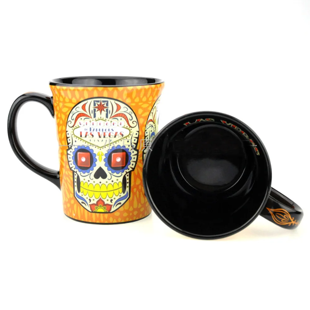 1 шт. сосуд в виде черепа Skellington кофейные кружки Мехико череп мультфильм кофейная