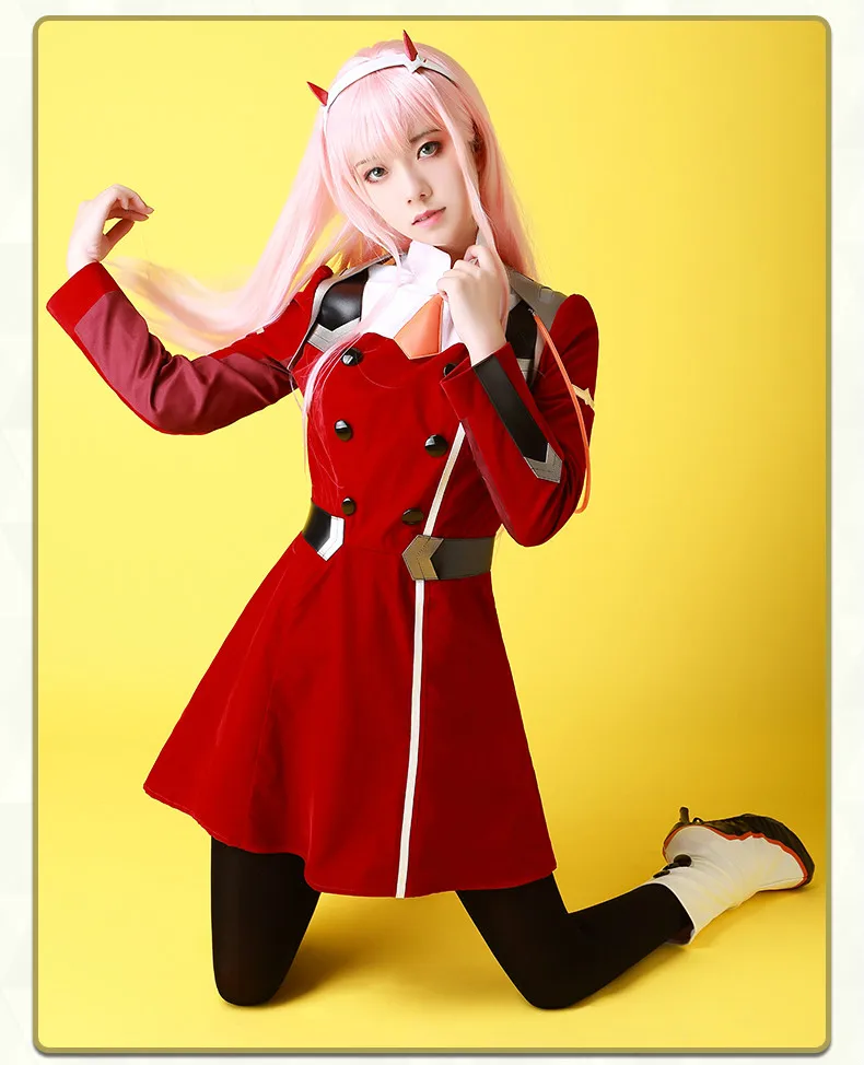 DARLING in the FRANXX 02 Zero Two 100 см длинный розовый парик синтетические волосы на Хэллоуин вечерние+ шапка парик косплей аксессуары Рога