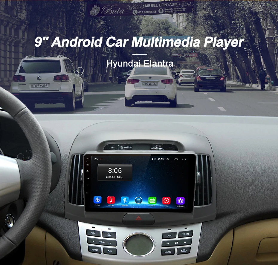 Junsun 2 Din мультимедийный видео плеер Android 8,1 gps навигация радио 4G для hyundai Elantra HD 2006 2007 2008 2009 2010 без dvd