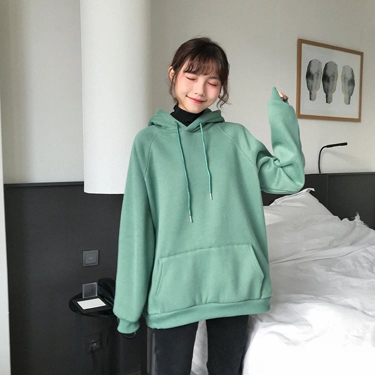 Осенняя толстовка с капюшоном, зимняя одежда harajuku, Женская Толстовка в Корейском стиле, модные розовые толстовки с карманами для друзей