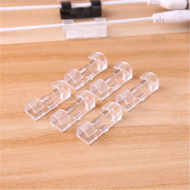 SIANCS 20PCS Clip Cable Winder Bobbin clamp protector USB Ties Organizer Wire Cord Fixer Holder Management | Электроника