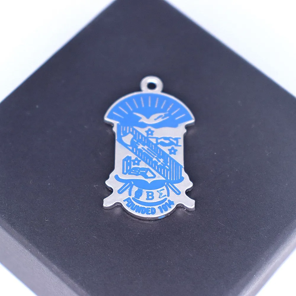 Металлические поделки с синей эмалью Phi Beta Sigma основанная 1914 подвеска