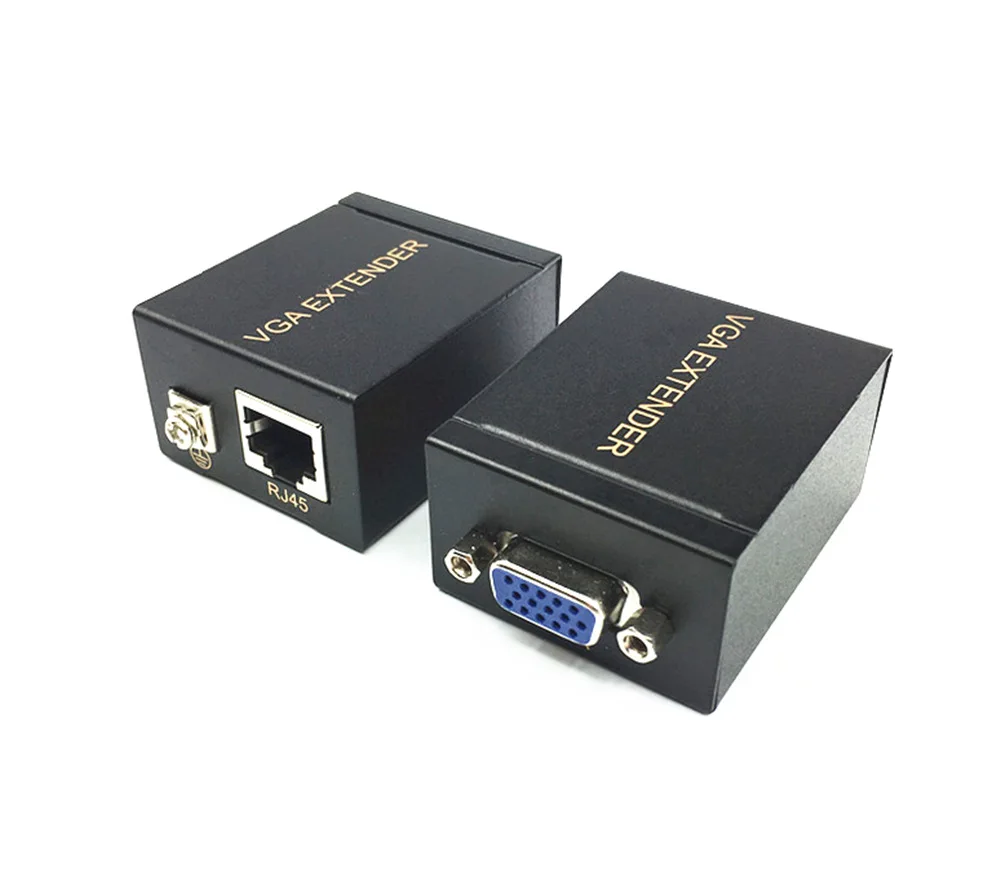 Новый VGA Сетевой удлинитель сигнала отправителя 60 м RJ45 CAT5e/6 передатчик приемник