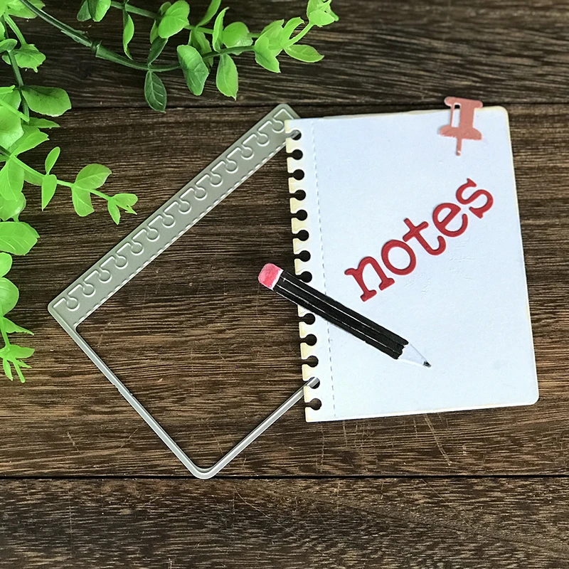Notebook Notes Pencil Metal Cutting Dies for Scrapbooking DIY Album Embossing Folder Paper Card Maker Template Decor Stencils | Дом и сад