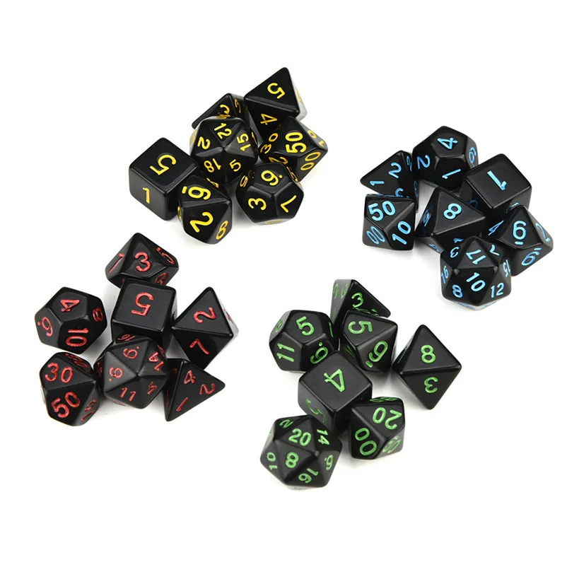 Оптовая продажа 7 шт./компл. новые игральные кости игровые кубики драконы