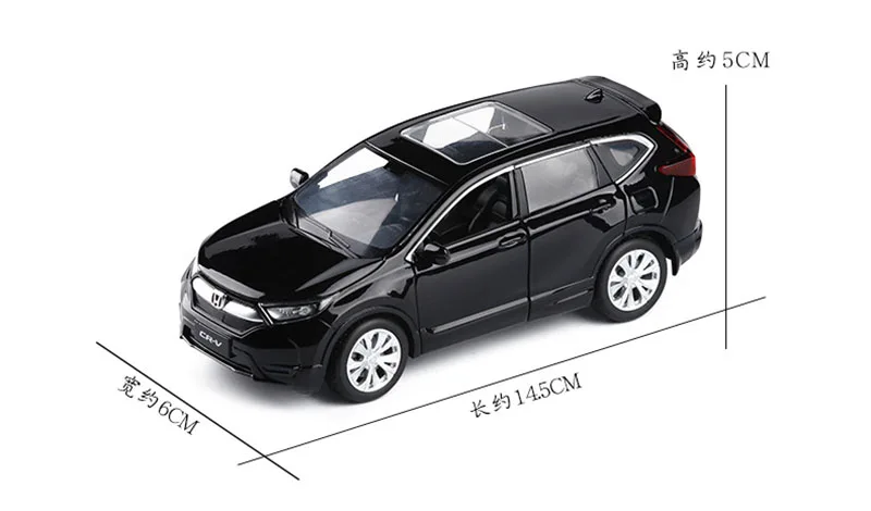 1/32 Honda CRV модель, игрушка-автомобиль, 6 открывающихся дверей, музыкальная флеш-машина, игрушки из сплава для детей