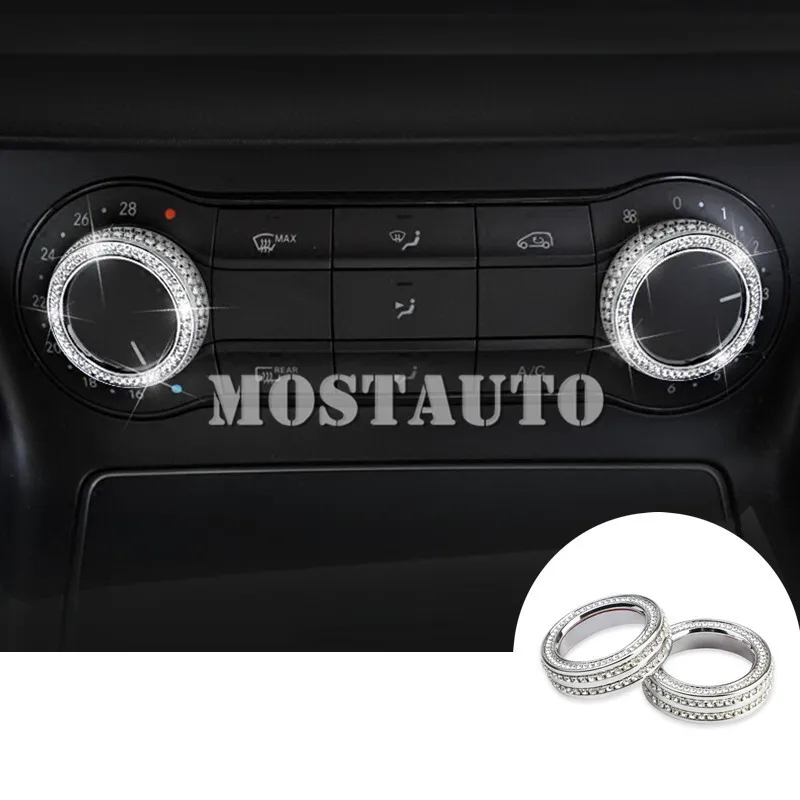 Стразы стиль консоль кондиционера крышка ручки для Benz A-Class W176 B-Class W246 2012-2018 2 шт.