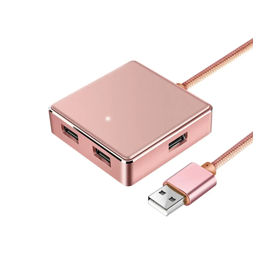 Алюминиевая отделка 4 порта USB 2 0 концентратор сплиттер для поверхности книги