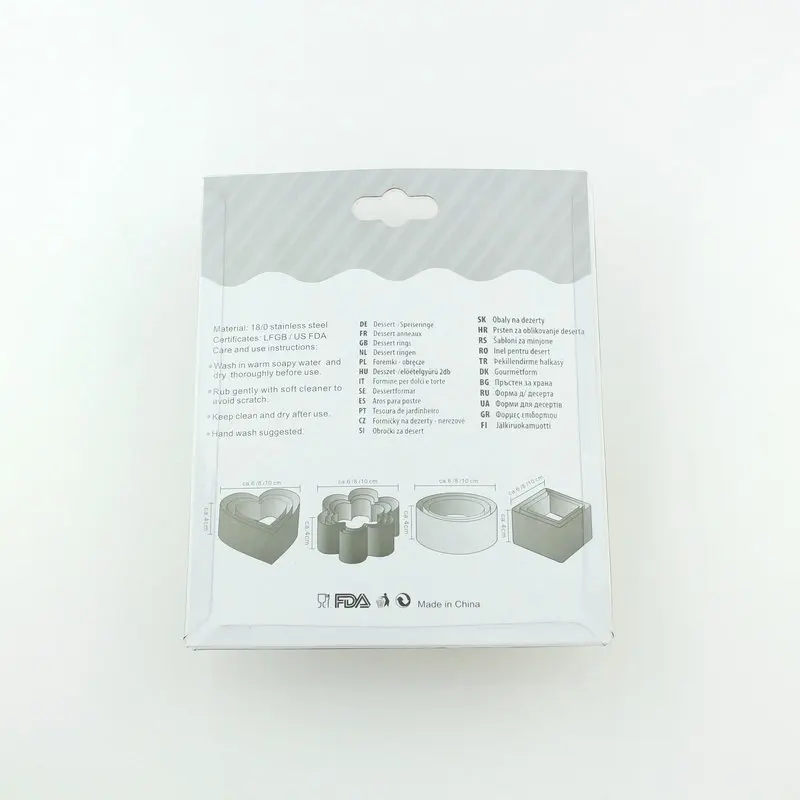 3 шт. кольцо для Мусса в форме сердца форма из нержавеющей стали инструменты