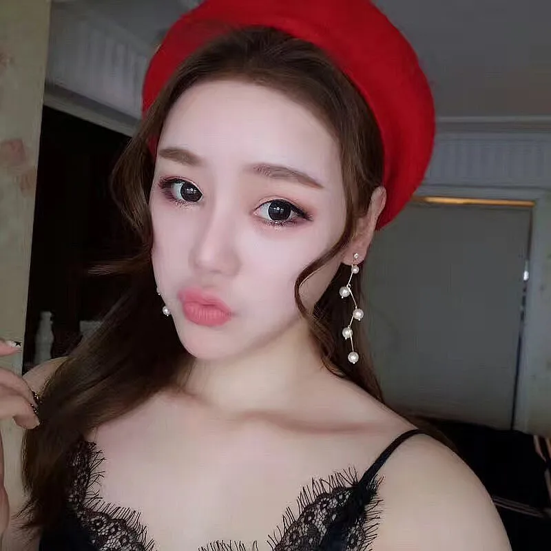 Стразы серьги с искусственным жемчугом изогнутые в форме ветвей дерева длинные