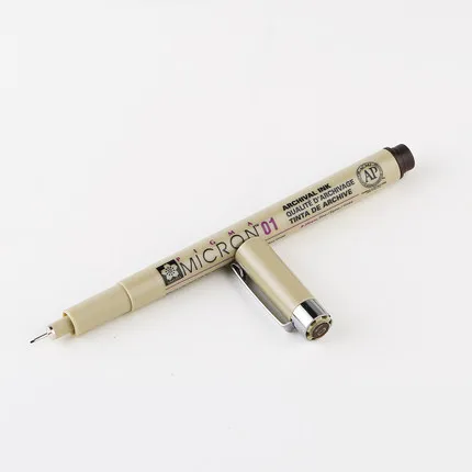 Dark Brown 1Pc Набор ручек Sakura Pigma Micron 01 с тонкой линией 0,25 мм, 8 цветов на выбор, товары для рукоделия - Цвет: Dark Brown 1Pc