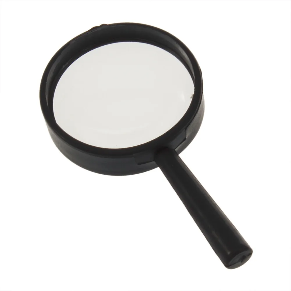 

1pc high quality black Reading 5X Magnifier Hand Held Magnifying acrylic 25mm new arrival dropshipping