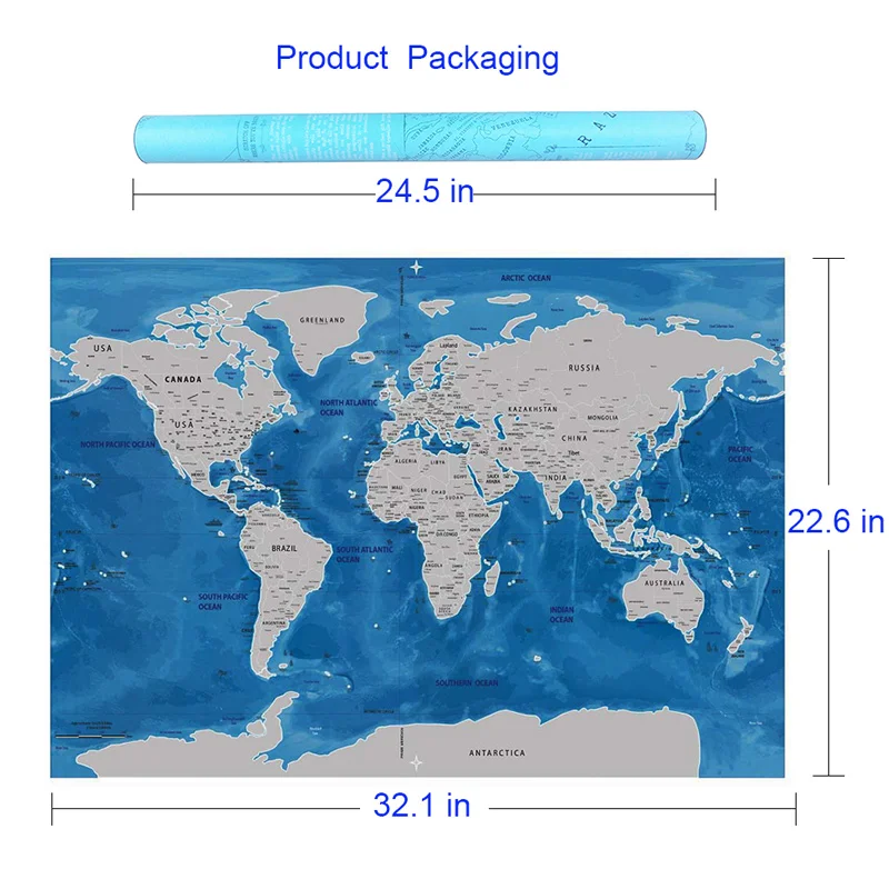 Карта мира Скретч океан персонализированные Deluxe путешествия издание скретч от