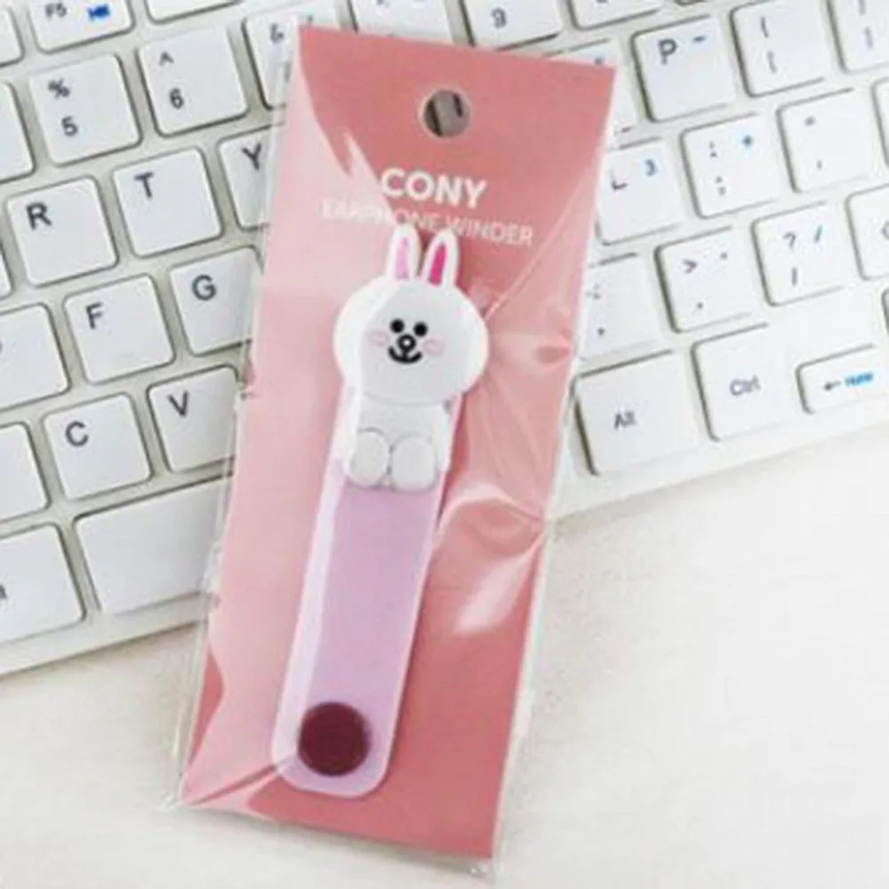 Animated Cartoon Cable Organizer Press Buckle Bobbin Winder Ear Mechanism Storage line Multifunction Receive Bag Clip
