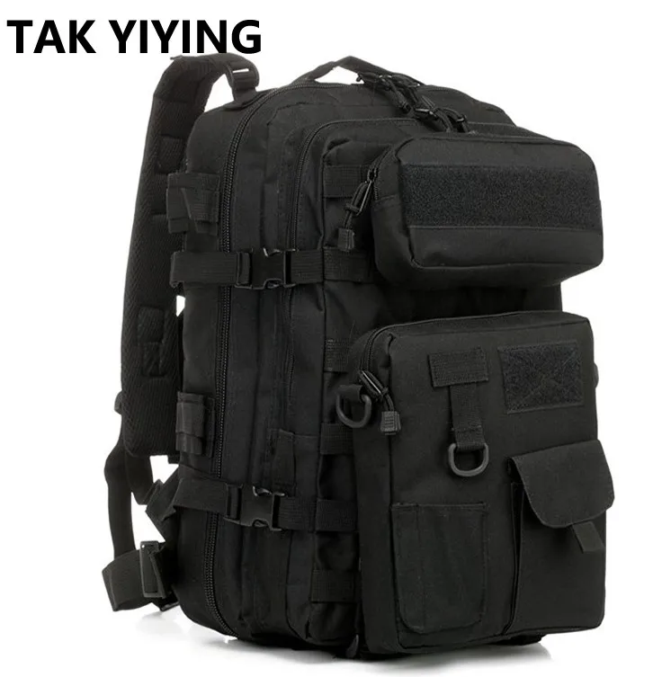 TAK YIYING 40L Военный Тактический штурмовой рюкзак армейский Molle Out сумка маленький рюкзак для наружного туризма кемпинга охоты сумка - Цвет: Black