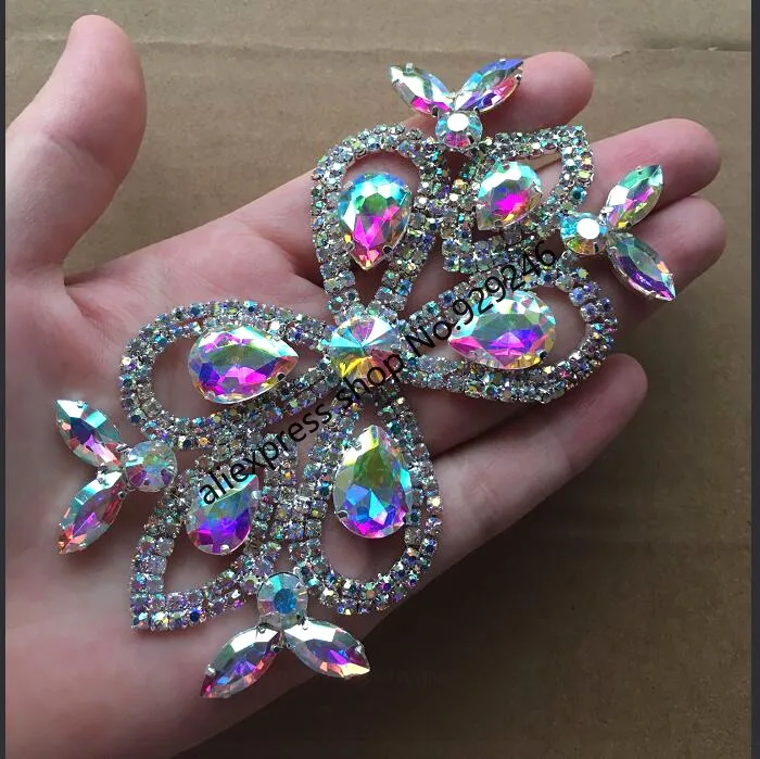 1 шт./лот Блестящий усеяны искусственными драгоценными камнями Аппликацией в