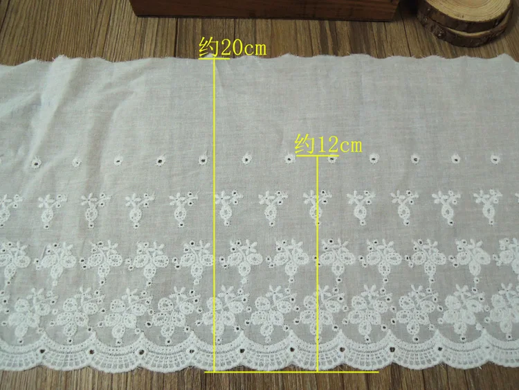 Хлопчатобумажная ткань с вырезами вышивкой ушками кружевом 20 см аксессуар для