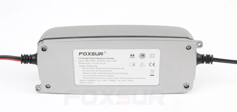 FOXSUR 6 в 12 В Автомобильное зарядное устройство с ЖК-дисплеем 11-ступенчатое умное