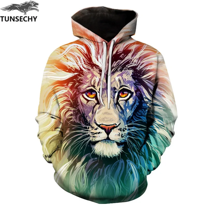 picture color TUNSECHY толстовки с принтом волка мужские 3D толстовки брендовые толстовки модные спортивные костюмы ОПТ и Розница - Цвет: picture color