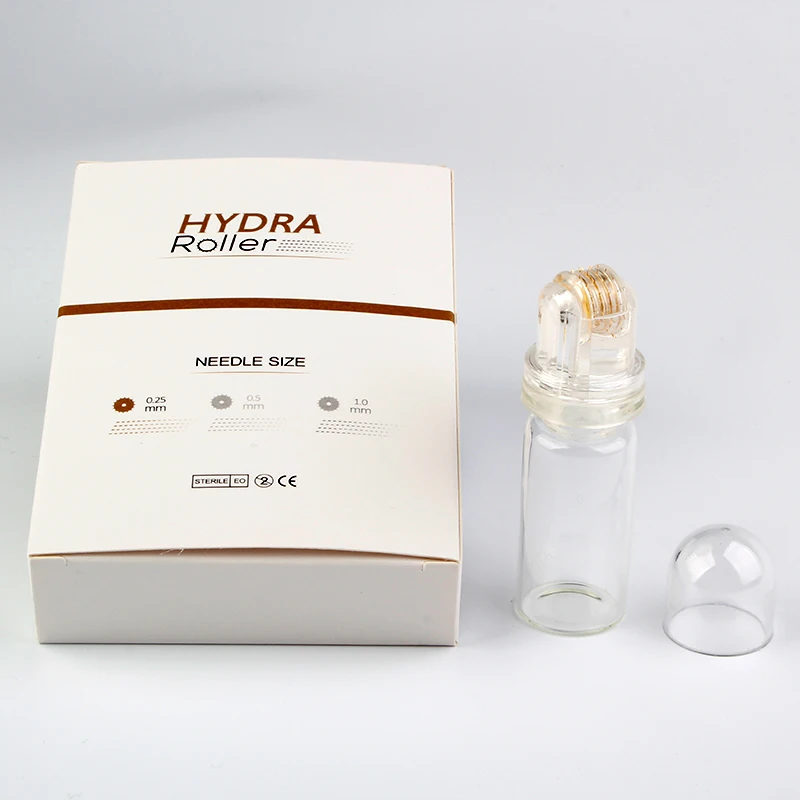 Hydra ролик 64 Pin лечение лица МТС титановые наконечники бутылка кожный штамп иглы Уход за кожей против старения сыворотка инъекции многоразовые