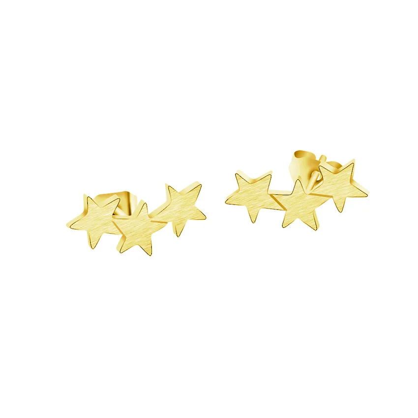 ICFTZWE модные серьги Aros Brinco BFF из нержавеющей стали в форме звезды золотого цвета