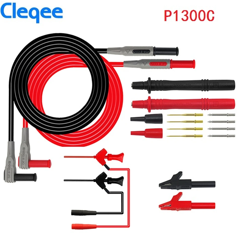 Сменный зонд мультиметра Cleqee P1300B P1300C 12 в 1 щуп со сменным зондом зажим комплекты