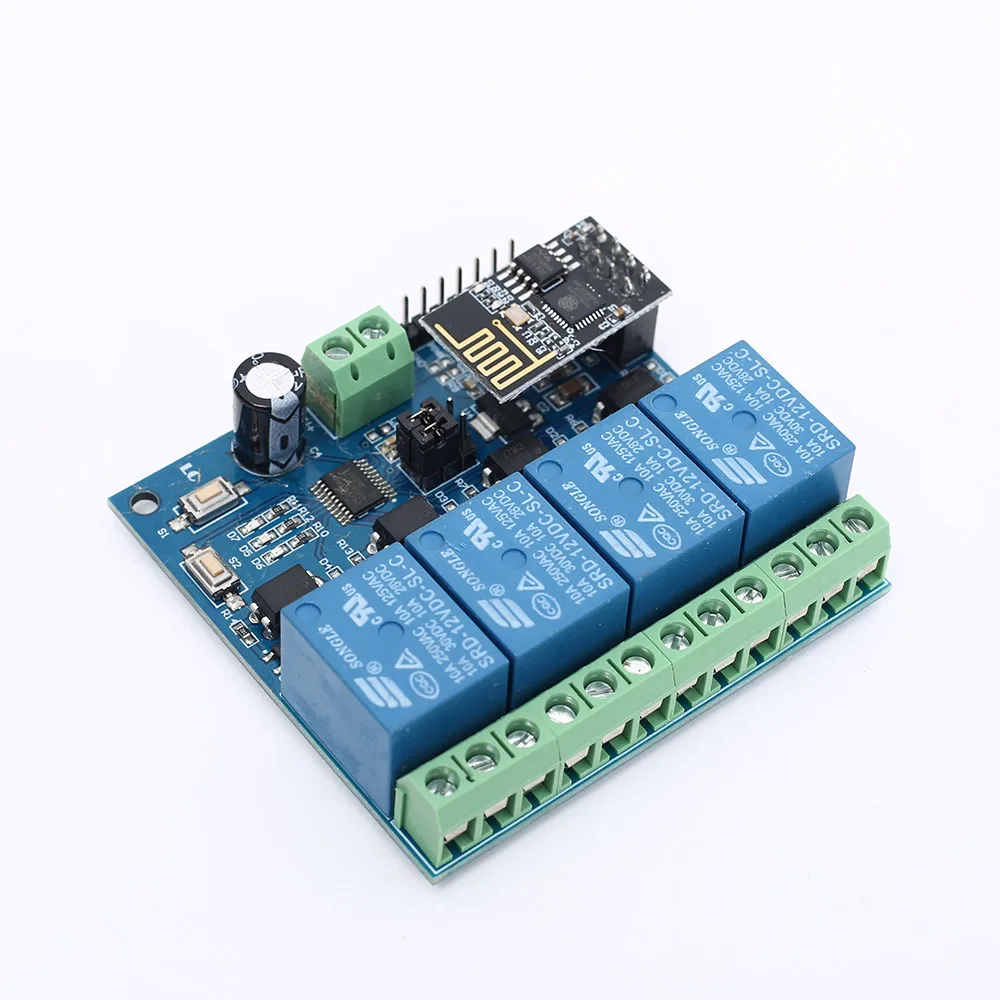 ESP8266 4-Канальный Релейный модуль Wi-Fi для умного дома с дистанционным управлением