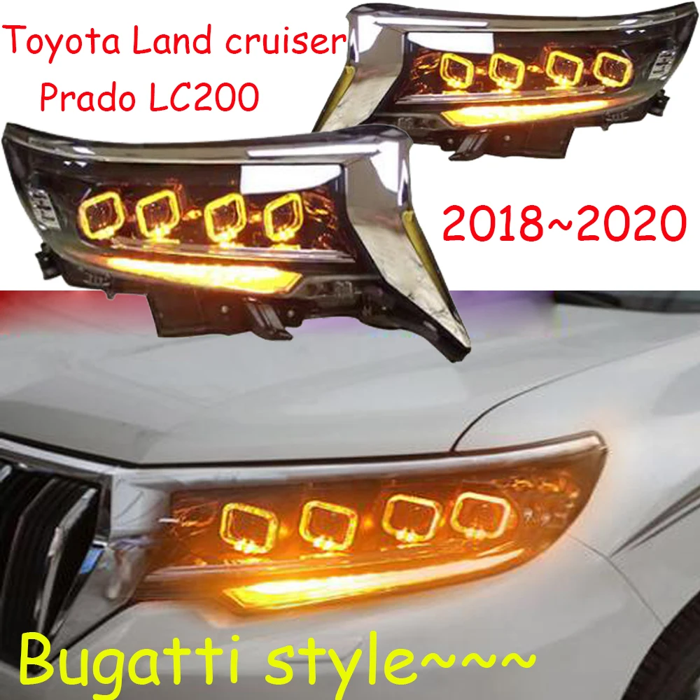 2 шт. автомобильный Стайлинг для фар Cruiser Prado 2018 2019 LC200 светодиодная фара DRL HI LO