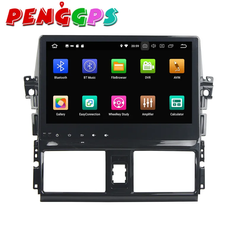 Android 8 7 1 автомобильный DVD-плеер GPS-навигация головное устройство для TOYOTA VIOS YARIS 2013