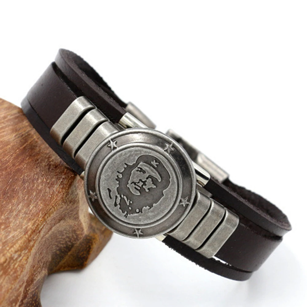 Кожаный браслет Paylor мужские ювелирные изделия модный Che Guevara Аватар мужской