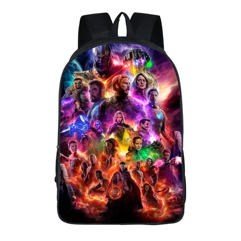 Супергерой Мстители Бесконечная война Аниме Дети школьные сумки рюкзак для