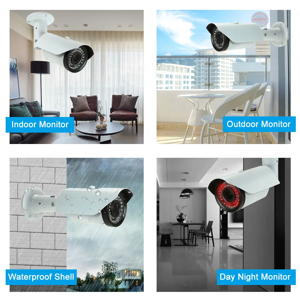 

5MP Camera HD Bullet IP Camera 1/2.7" COMS Sensor POE Camera 42pcs IR Lamps Support Onvif Motion Detection Night Vision Security